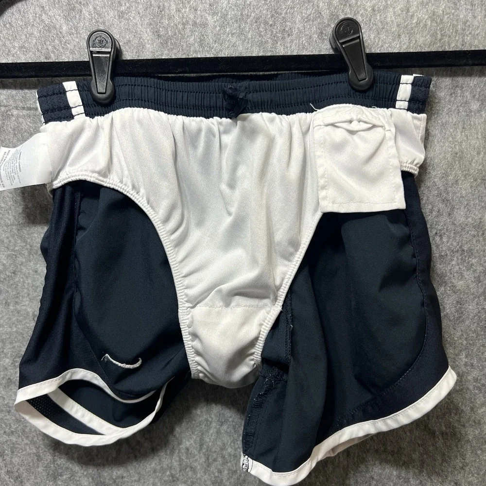 Nike Running Shorts Womens‎ XS Dri Fit Lined Black Drawstring Pocket
